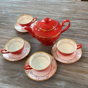 Teavana Bone China Tea Set Cups Saucers